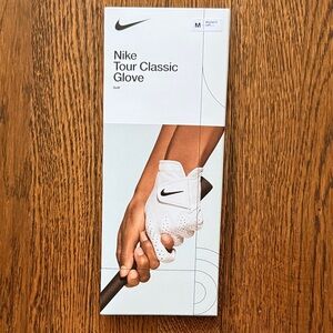 Nike White Golf Glove with Black Swoosh